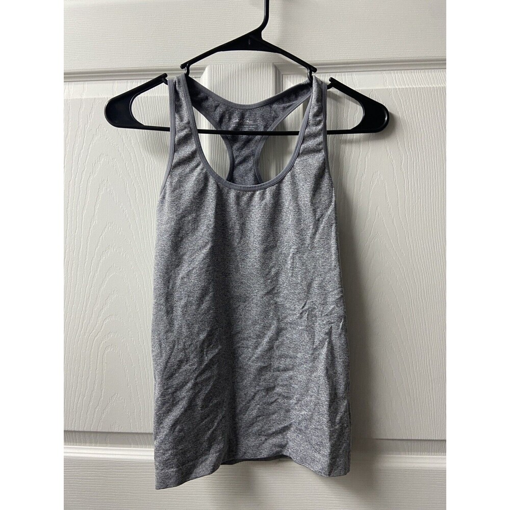 Marilyn  Tank Toop Womens Small Grey Athletic Racer Back Exercise Gym Stretchy